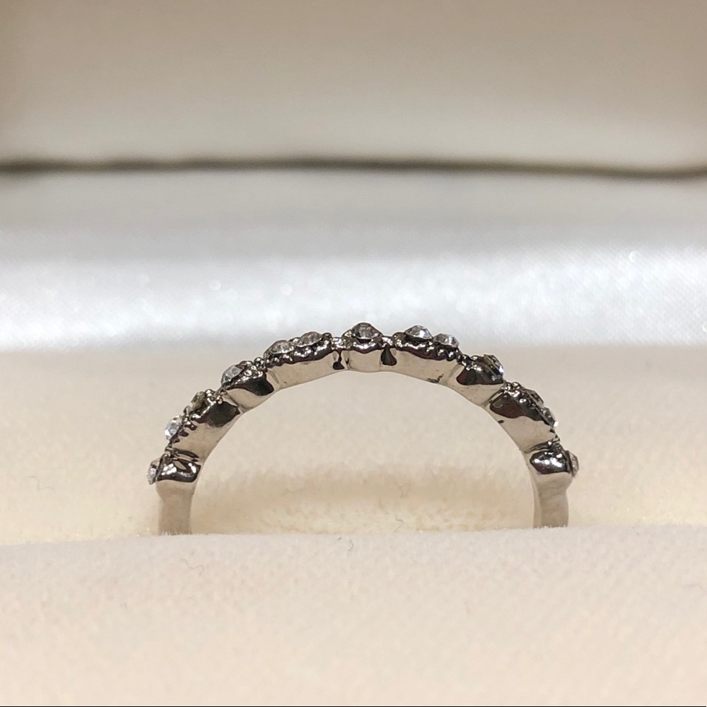 NEW•Silver and CZ promise ring wgf sz 8.5 - Picture 3 of 6
